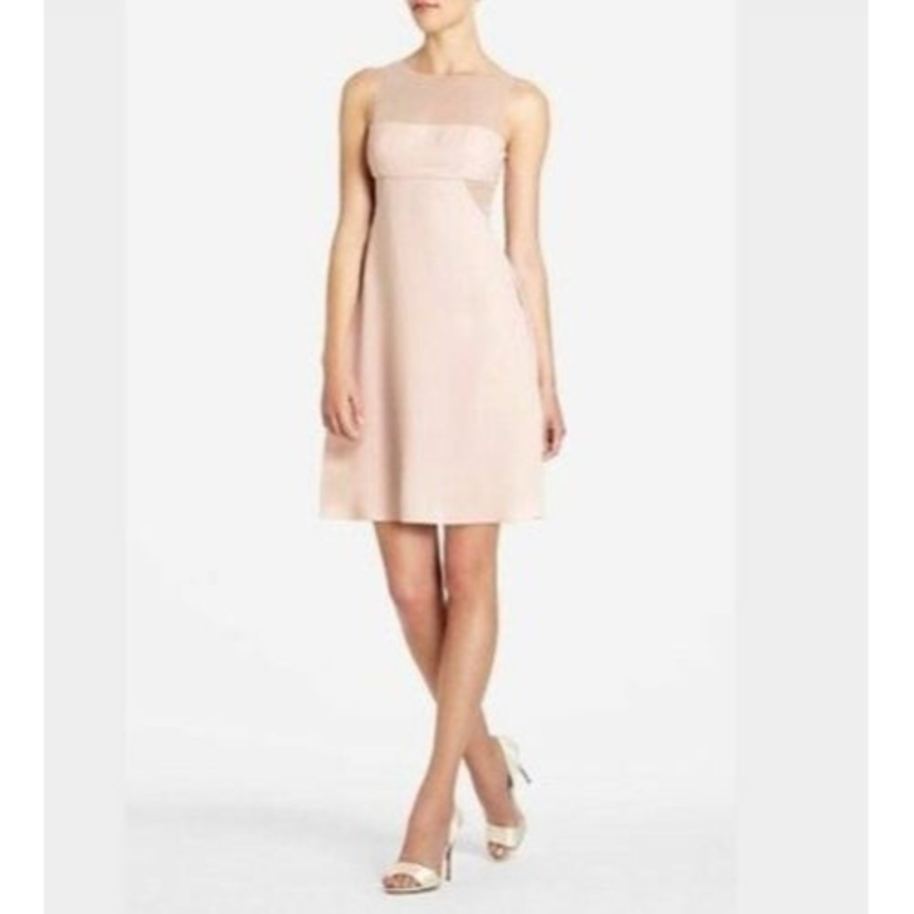 NEW BCBGMAXAZRIA Blush/Paris Pink Silk Dress - MSRP $248.00!